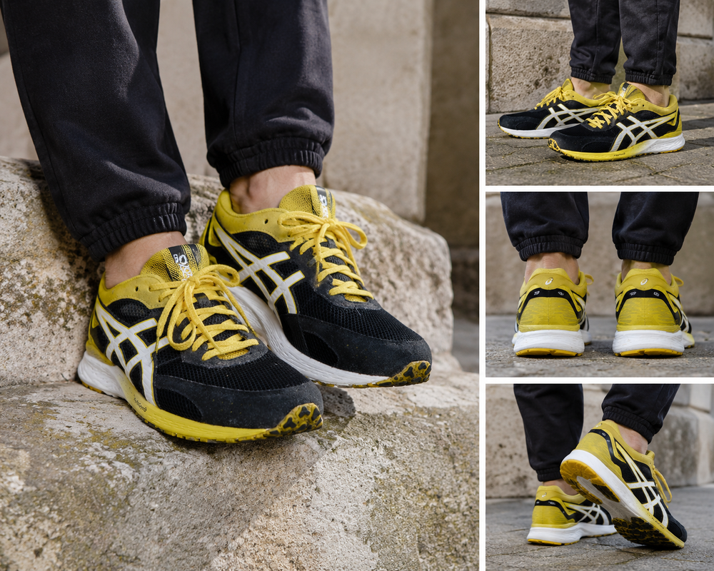 Baskets gar&ccedil;on 40 chaussures sport noir jaune TBE Chaussures