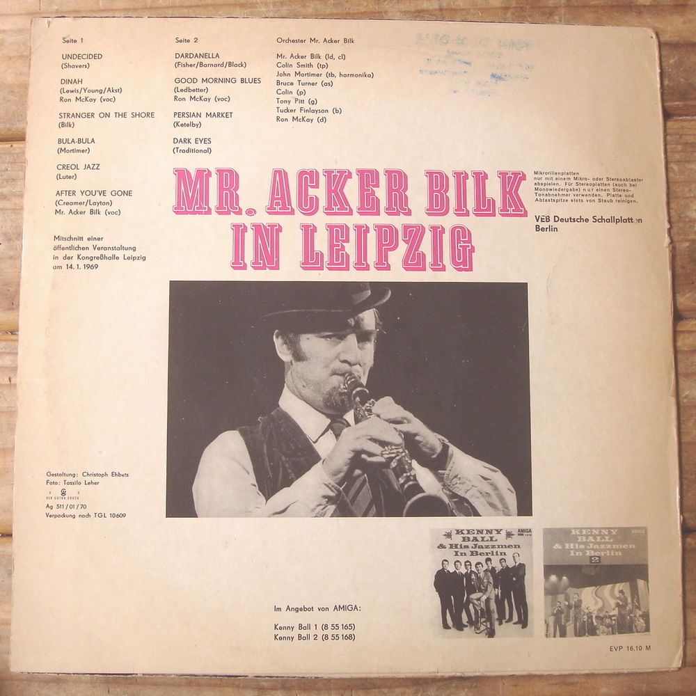 MR ACKER BILK IN LEIPZIG -33t RDA 1970- DINAH-PERSIAN MARKET CD et vinyles