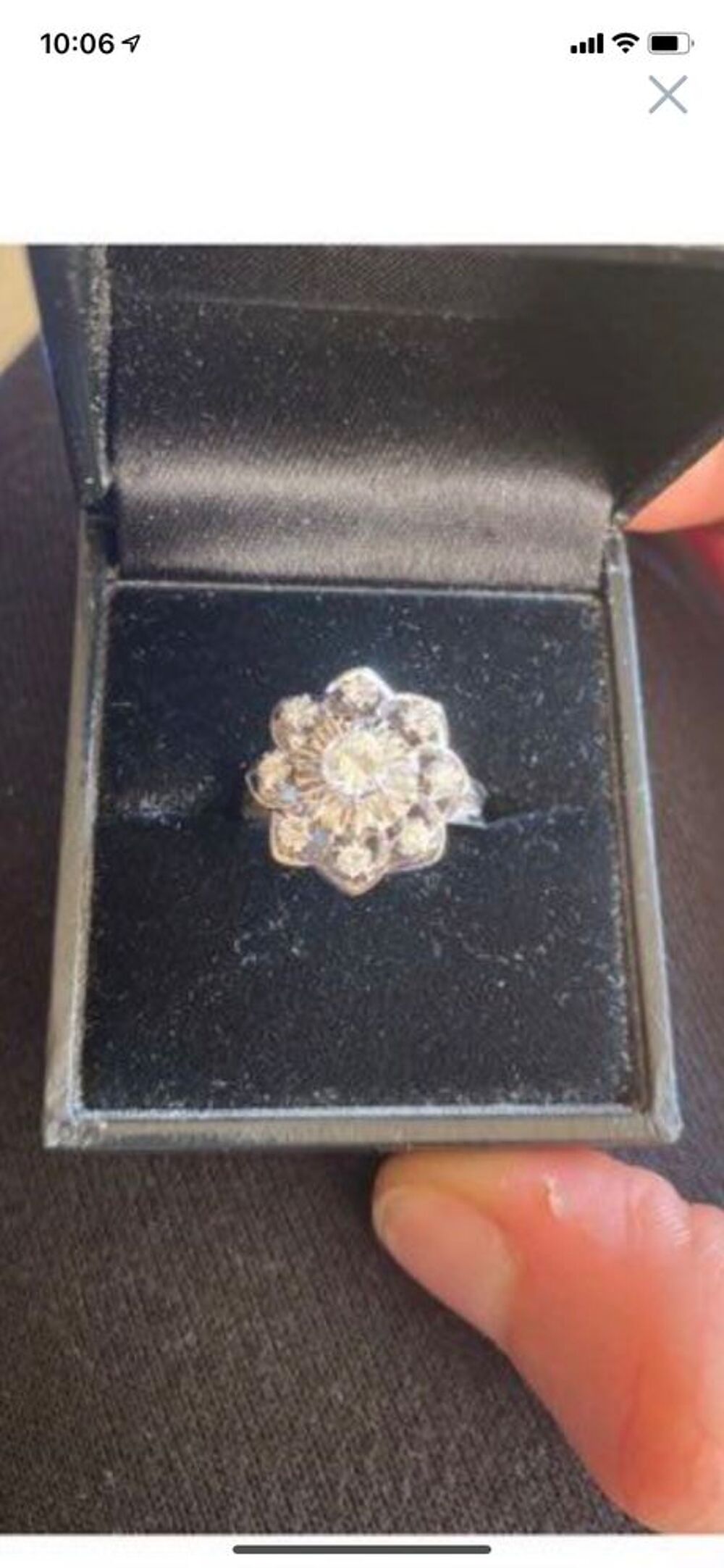 bague or gris et diamants Bijoux et montres