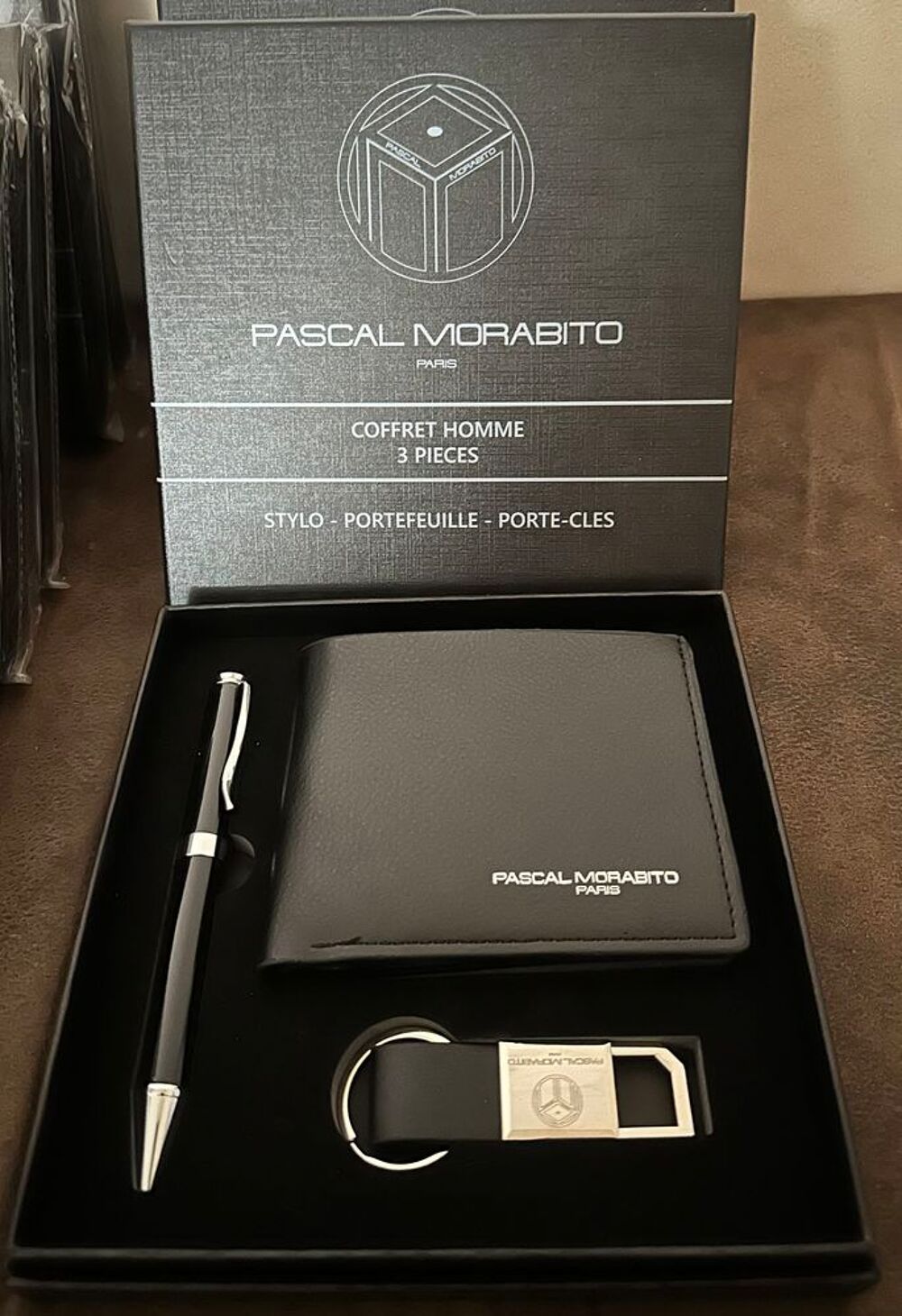 Coffret portefeuille homme 3 pi&egrave;ces valeur 119€ Maroquinerie