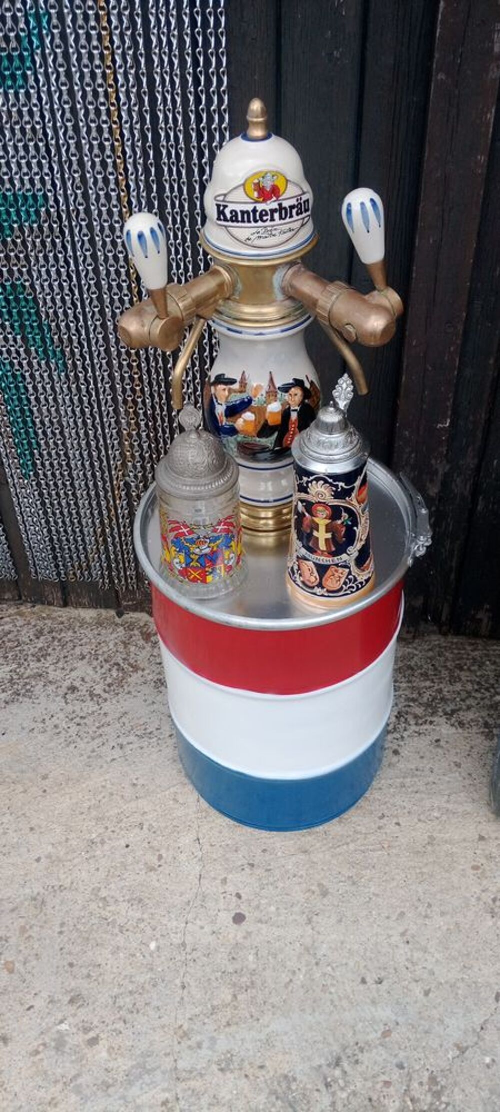 Tireuse a bi&egrave;re Vintage kanterbrau comptoir a 2 Robinets Décoration