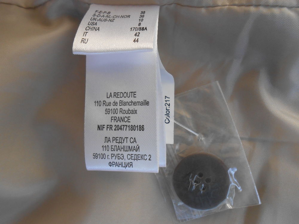 Manteau NEUF Vtements