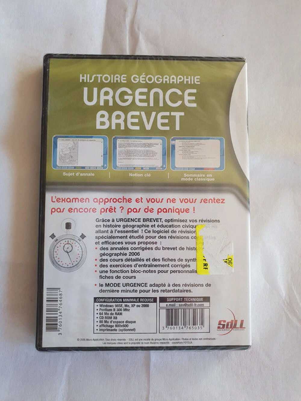 Cd rom brevet - histoire g&eacute;ographie - neuf Consoles et jeux vidéos