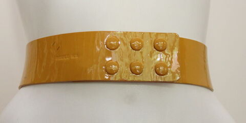 Ceinture r�versible cuir verni jaune PAULE KA 30 Issy-les-Moulineaux (92)
