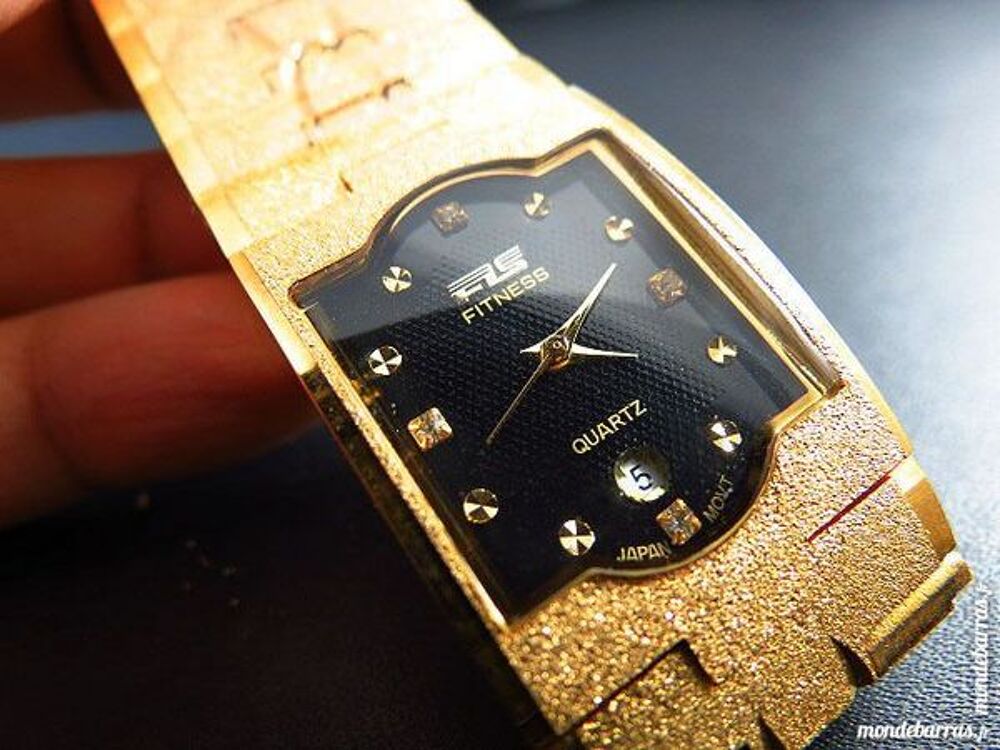 FLS FITNESS MONTRE plaqu&eacute;-or 23K unisexe DIV0312 Bijoux et montres