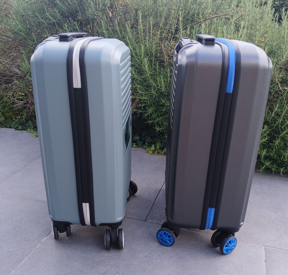 VALISE CABINE RIGIDE SUR ROULETTE 55 CM EN LOT DE 2 Maroquinerie