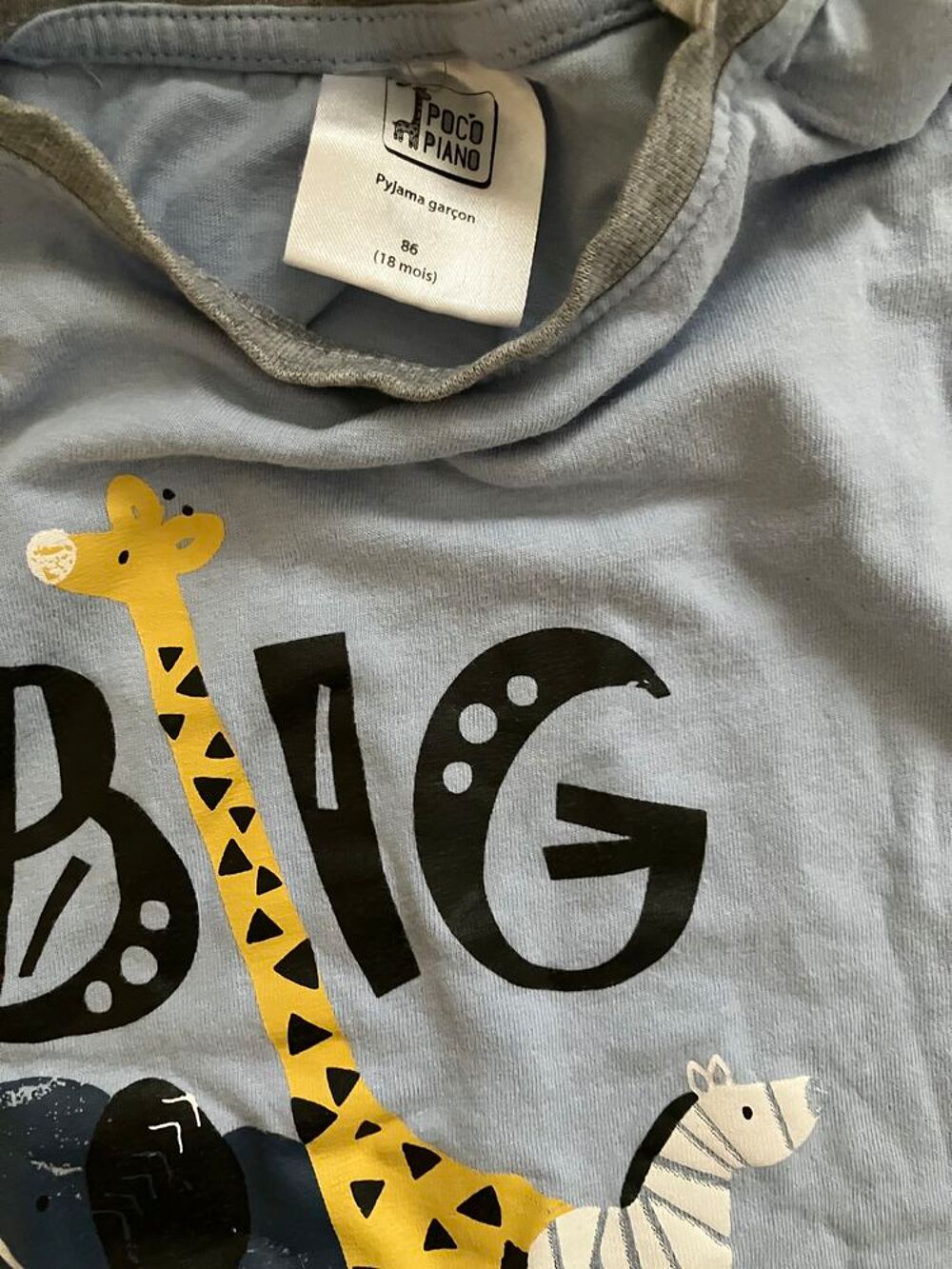 t-shirt manches longues PoccoPiano taille 18 mois Vêtements enfants