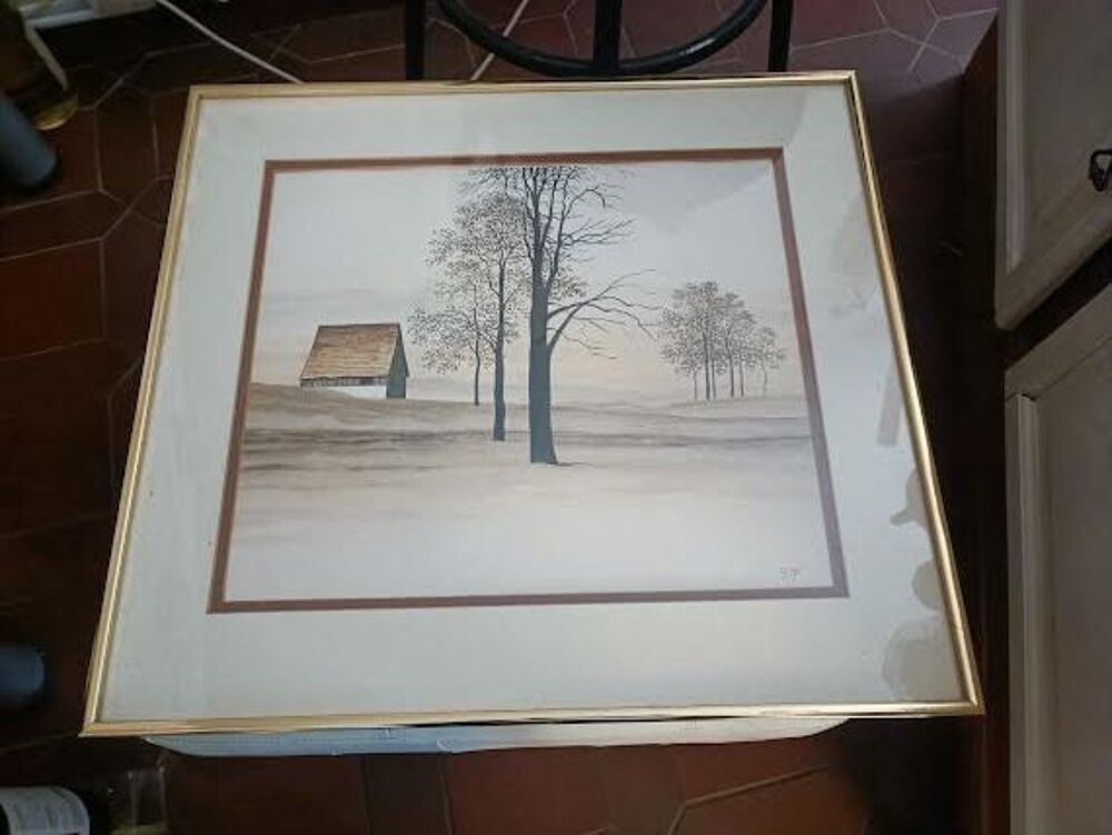 GRANDE LITHO PAYSAGE EN AUTOMNE Décoration