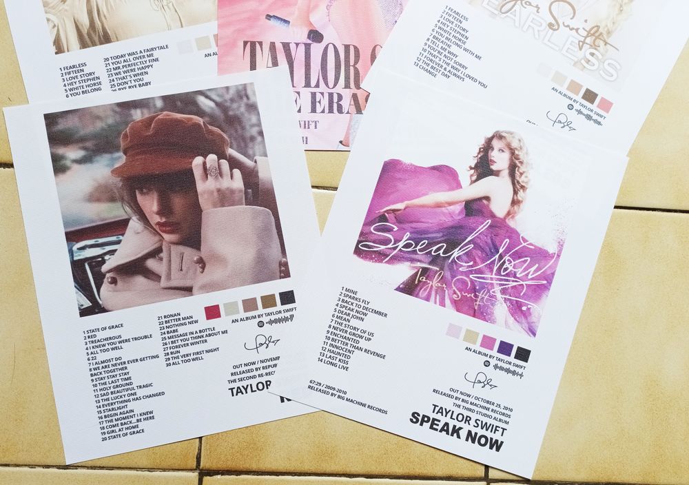 Lot de 8 posters canvas Taylor Swift Eras Tour 