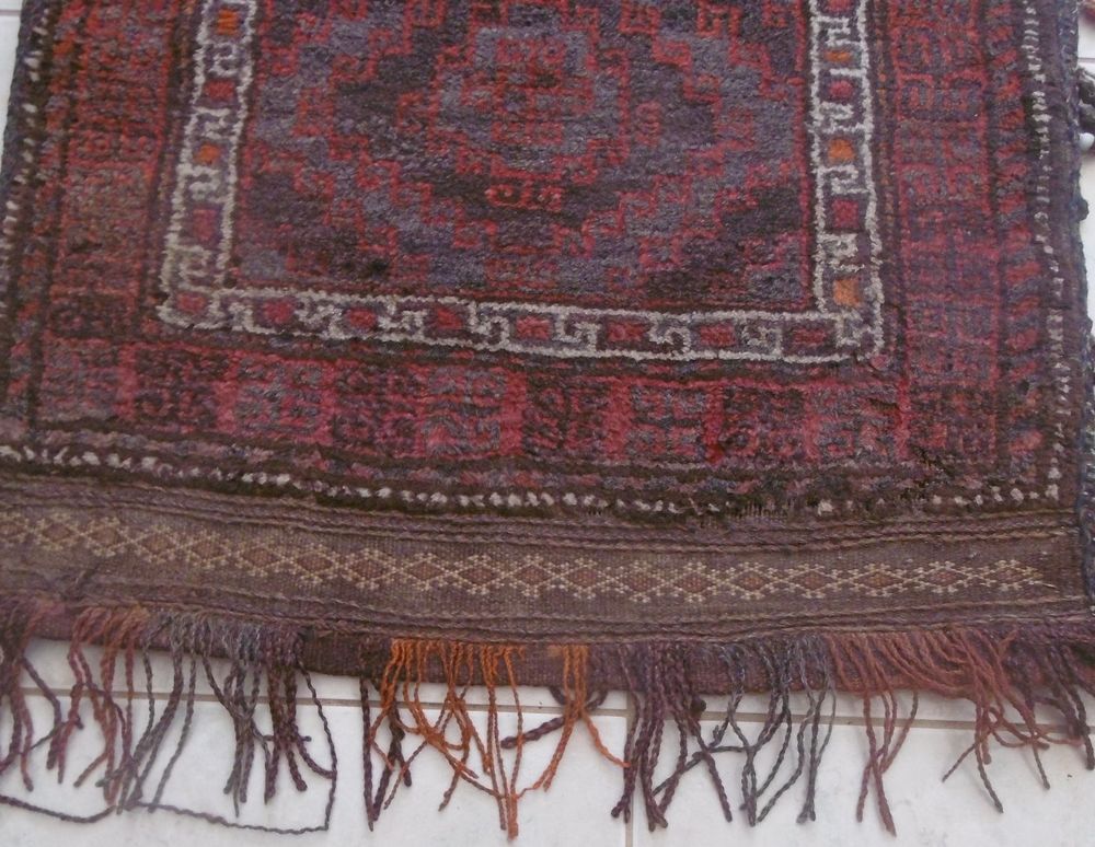 Tapis de selle Iran fait main, parfait &eacute;tat, 110x63 Décoration