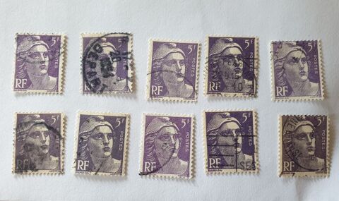 Timbre France Marianne de Gandon  5 F 1951  lot 0.30 euro 0 Marseille 9 (13)