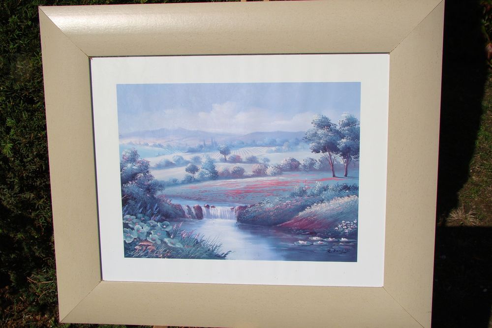 Tableau gravure - Paysage champ&ecirc;tre Décoration