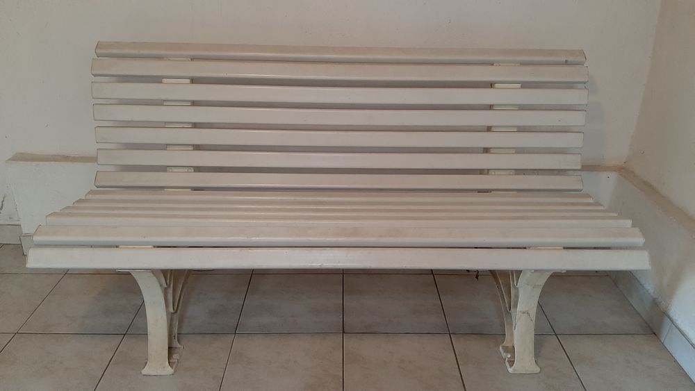  Banc d'ext&eacute;rieur blanc 150 cm - 13 lames PVC Jardin