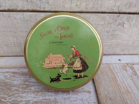 Boite Publicitaire Sucre d'Orge de Tours Niepceron Confiseur 35 Loches (37)