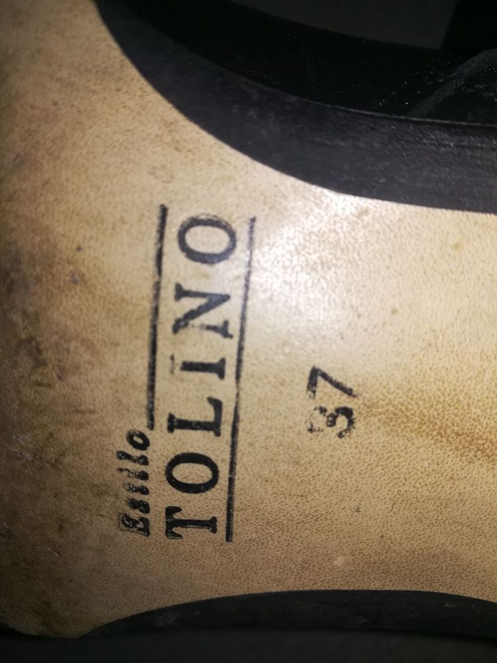 BOTTES TOLINO CUIR NOIR POINTURE 37 Chaussures