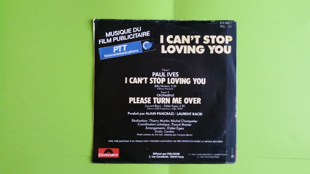 I CAN'T STOP LOVING YOU - PAUL IVES CD et vinyles
