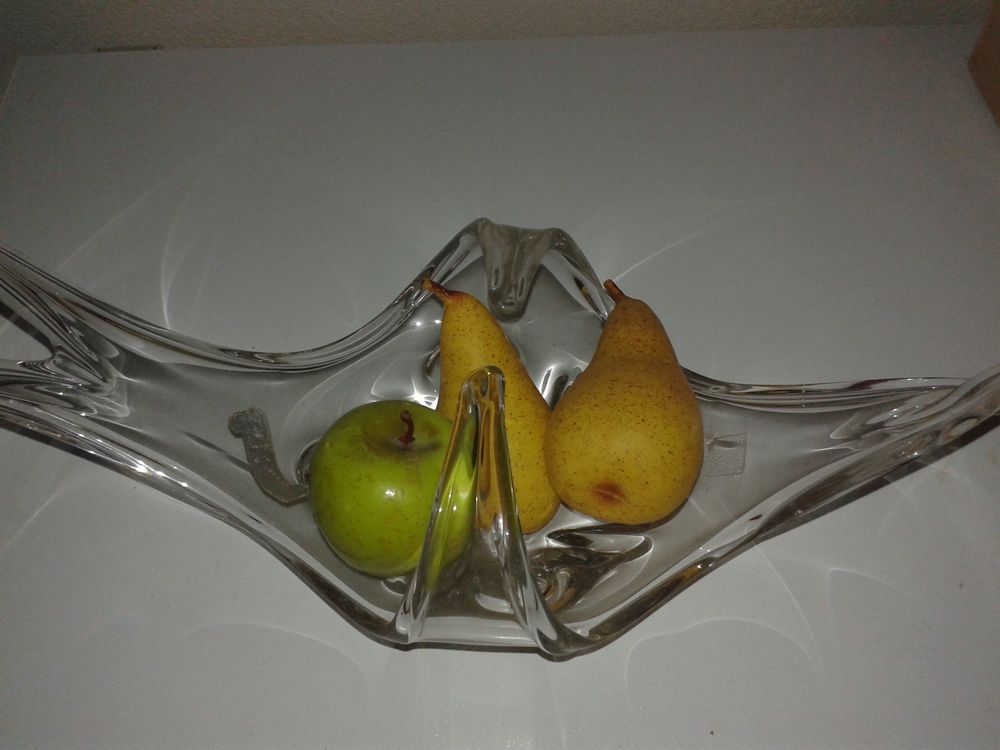 Coupe vintage en cristal avec ou sans fruit factice Décoration