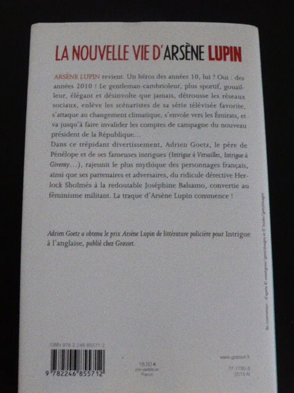 La nouvelle vie d'Ars&egrave;ne Lupin Adrien Goetz Livres et BD