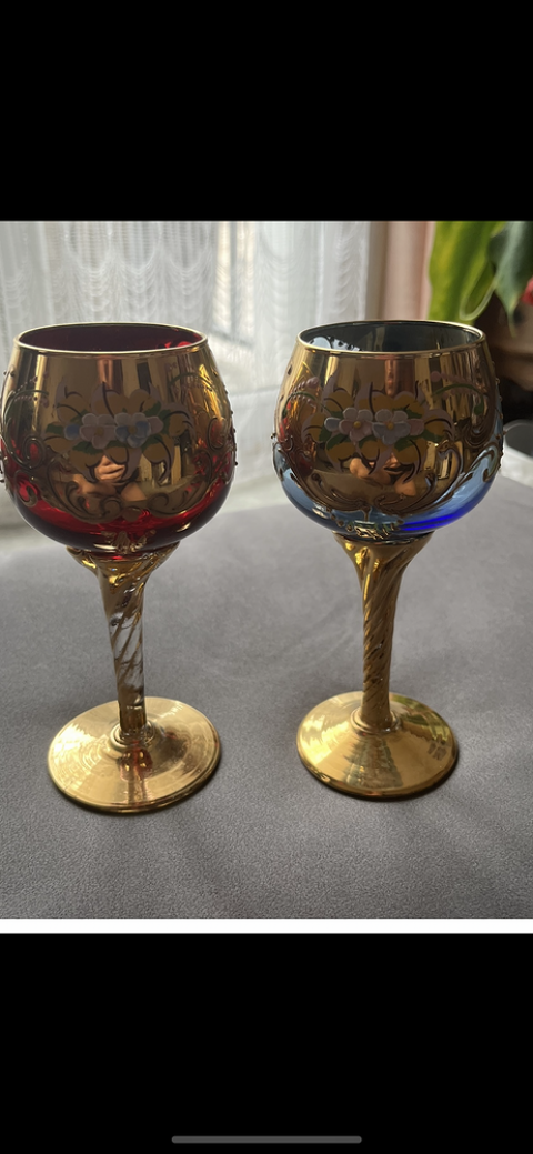 2 verres en jarret de Murano 340 Oyonnax (01)