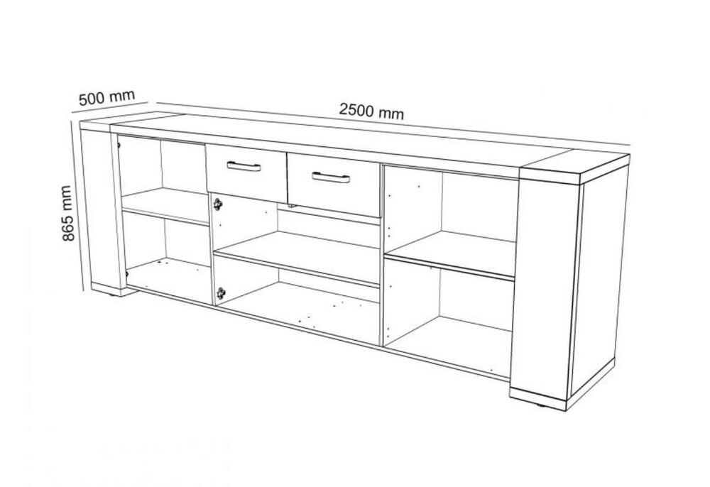 Buffet / Bahut STONE ch&ecirc;ne gris comme neuf Meubles