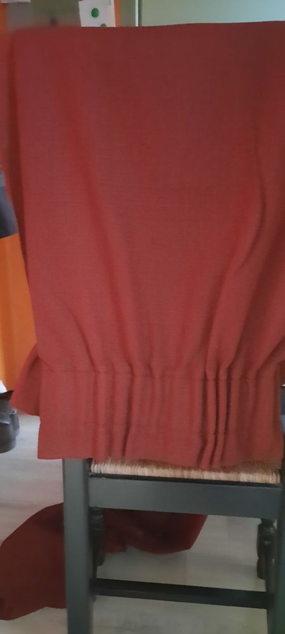 2 Double rideaux &agrave; galon fronceur - Rouge - 150x235 cm - Meubles