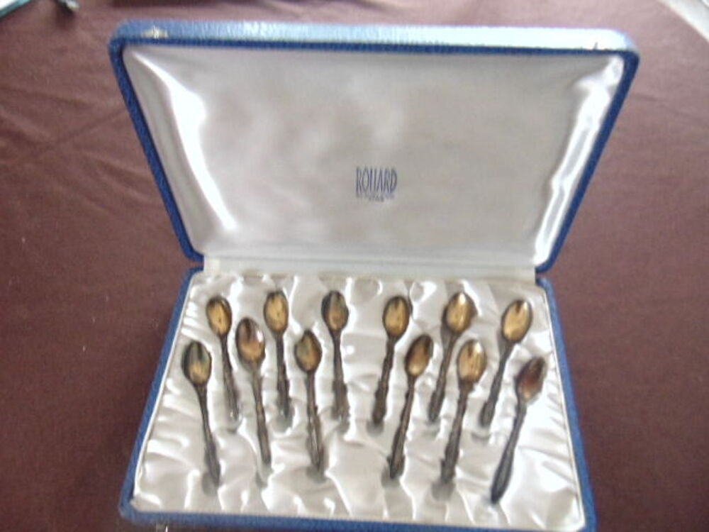Coffret de 12 cuill&egrave;res &agrave; caf&eacute; ? Rouard Paris ? M&eacute;tal argent Cuisine