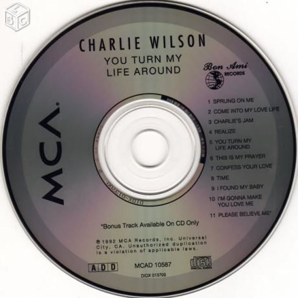 cd Charlie Wilson You Turn My Life Around (&eacute;tat neuf) CD et vinyles
