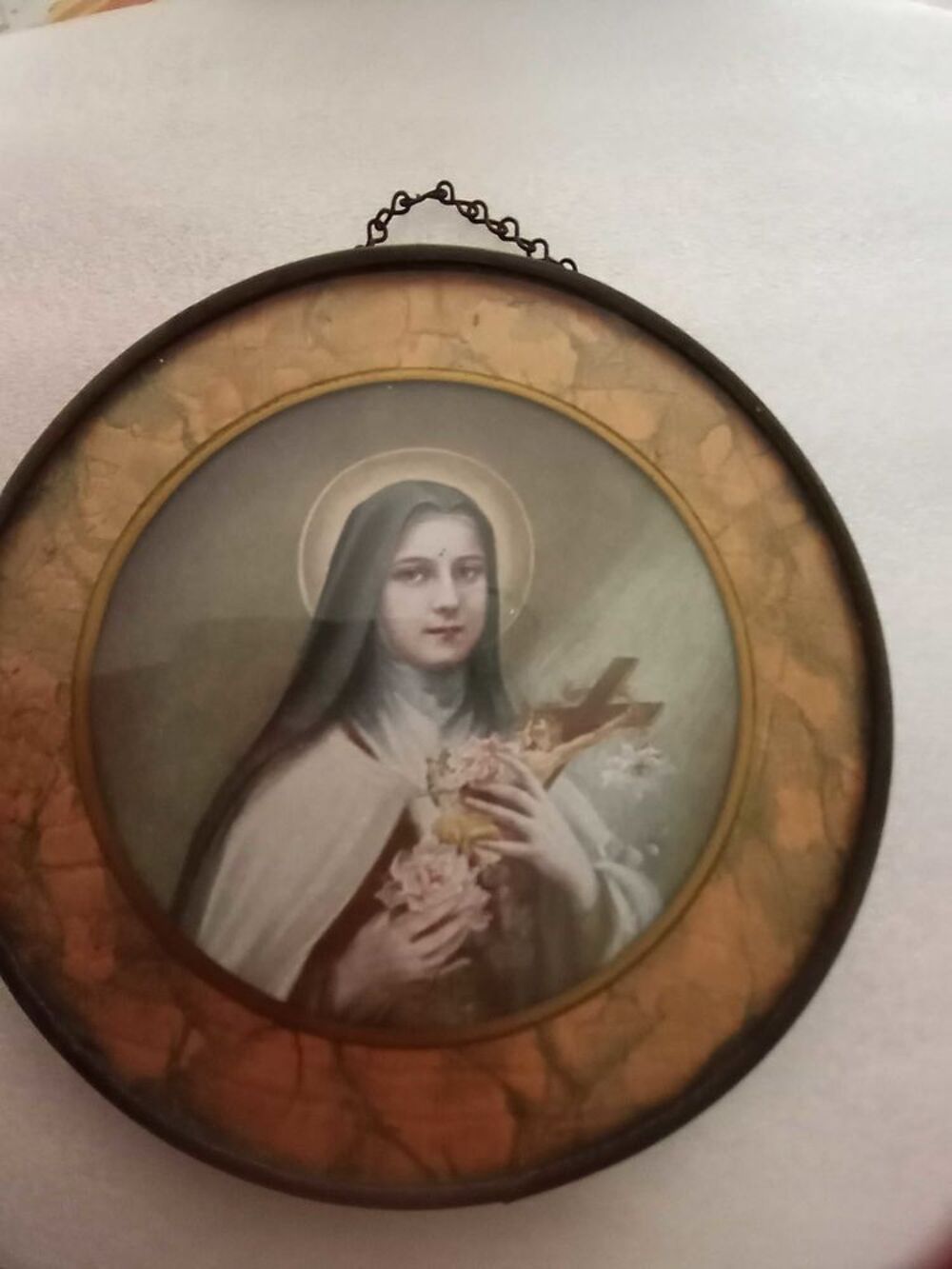 cadre ancien Sainte Th&eacute;r&egrave;se de Lisieux Décoration