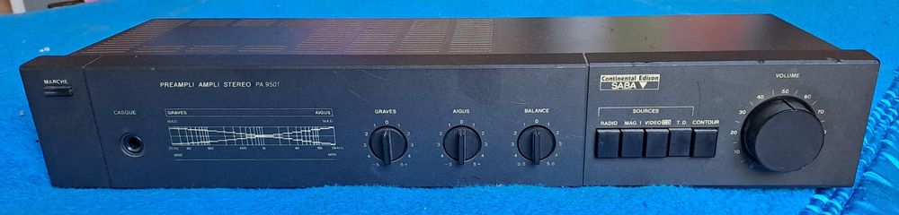 Pr&eacute;ampli ampli st&eacute;r&eacute;o - Continentale Edison SABA PA 9501 Audio et hifi