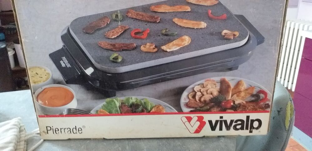 Grill &eacute;lectrique Vivalp avec pierre de cuisson Electroménager