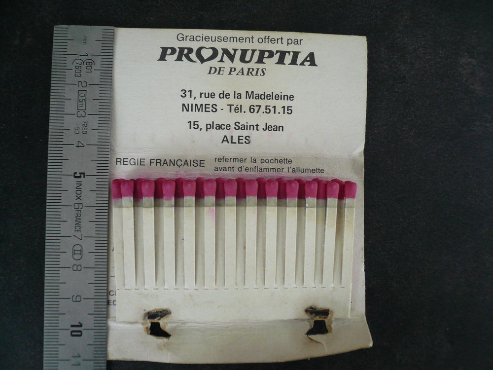 Allumettes collection PRONUPTIA 
