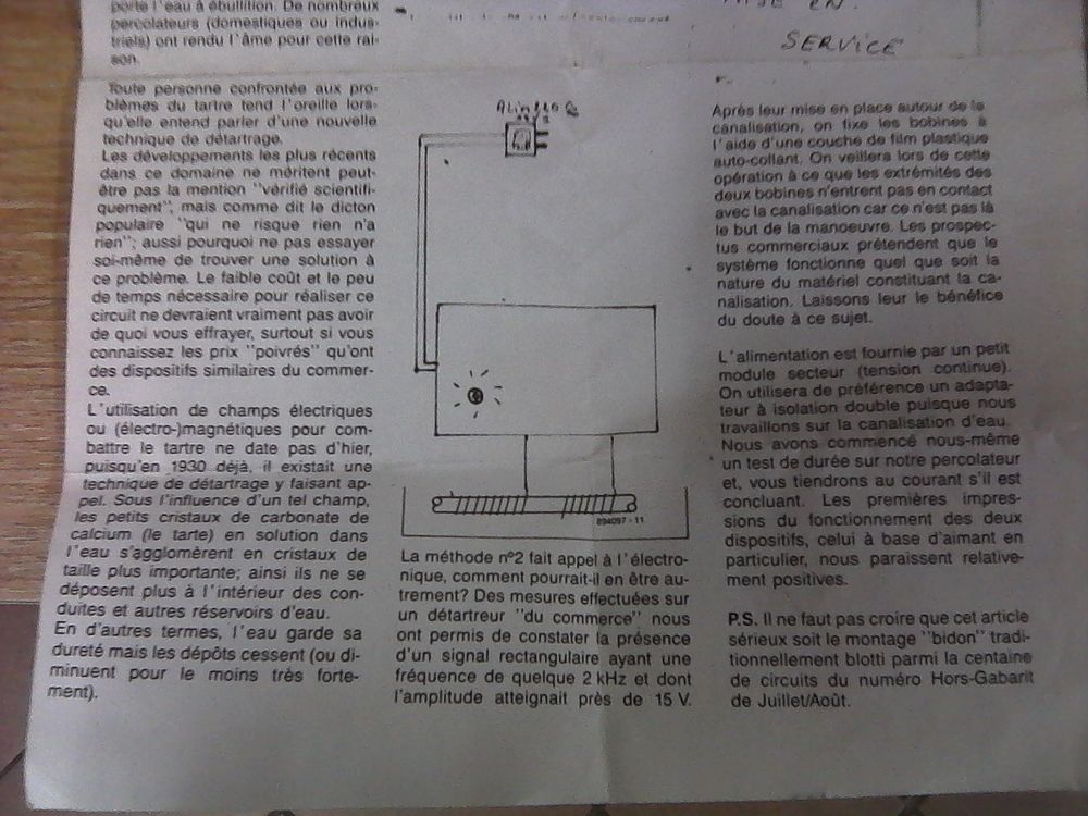 detartreur &eacute;lectronique neuf Bricolage