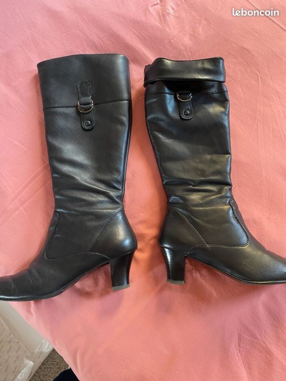 Bottes noires Femme en cuir - T.37 Chaussures