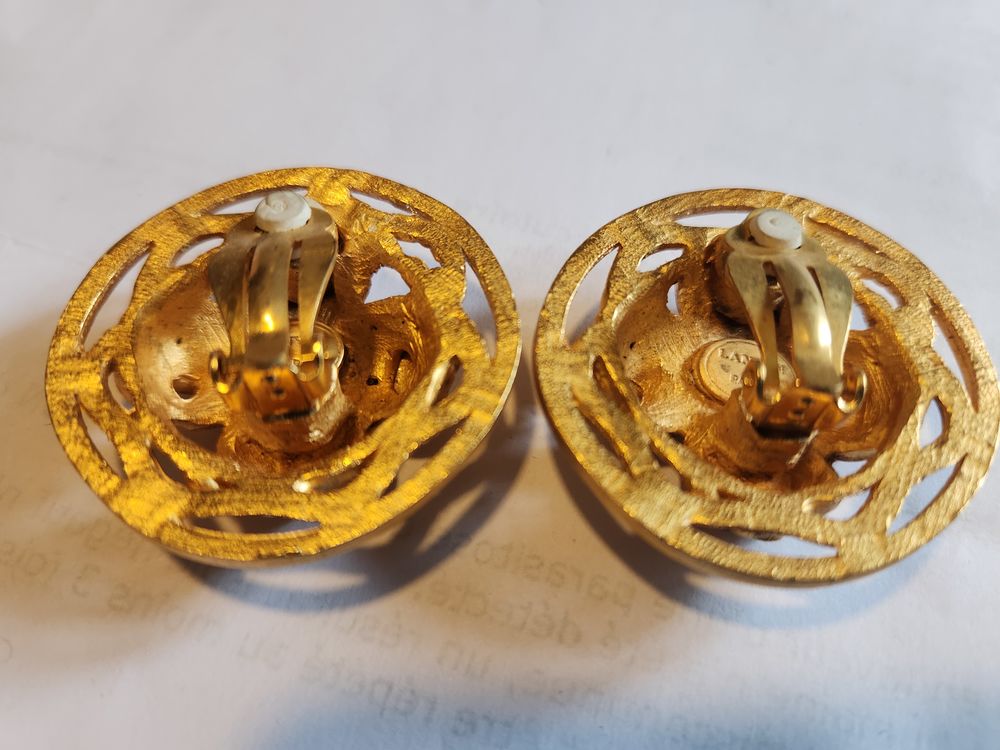 BO Clip ronde strass Crystal LANVIN Bijoux et montres