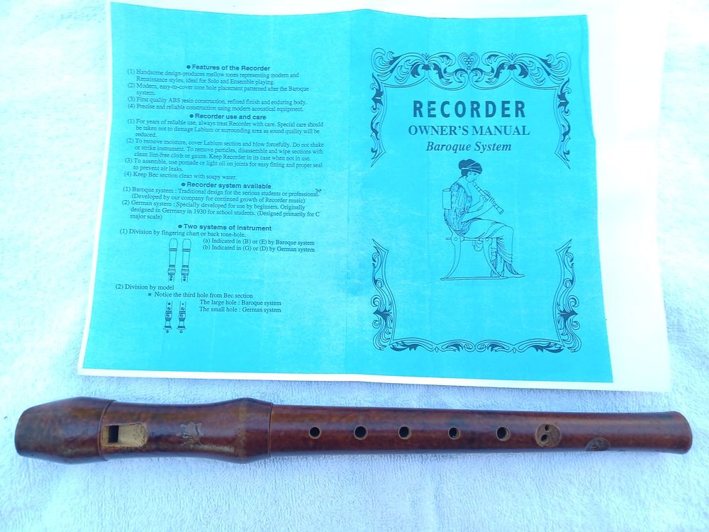 Fl&ucirc;te Soprano avec fascicule Instruments de musique