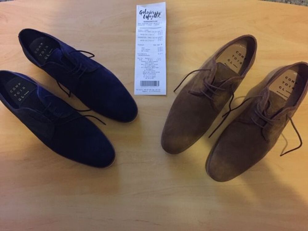 Lot de 2 paires de chaussures de ville homme Chaussures