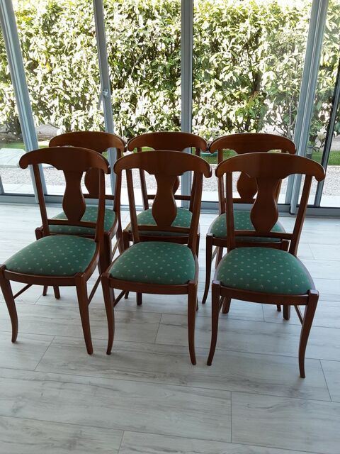 Lot de 6 chaises en merisier  120 Damparis (39)
