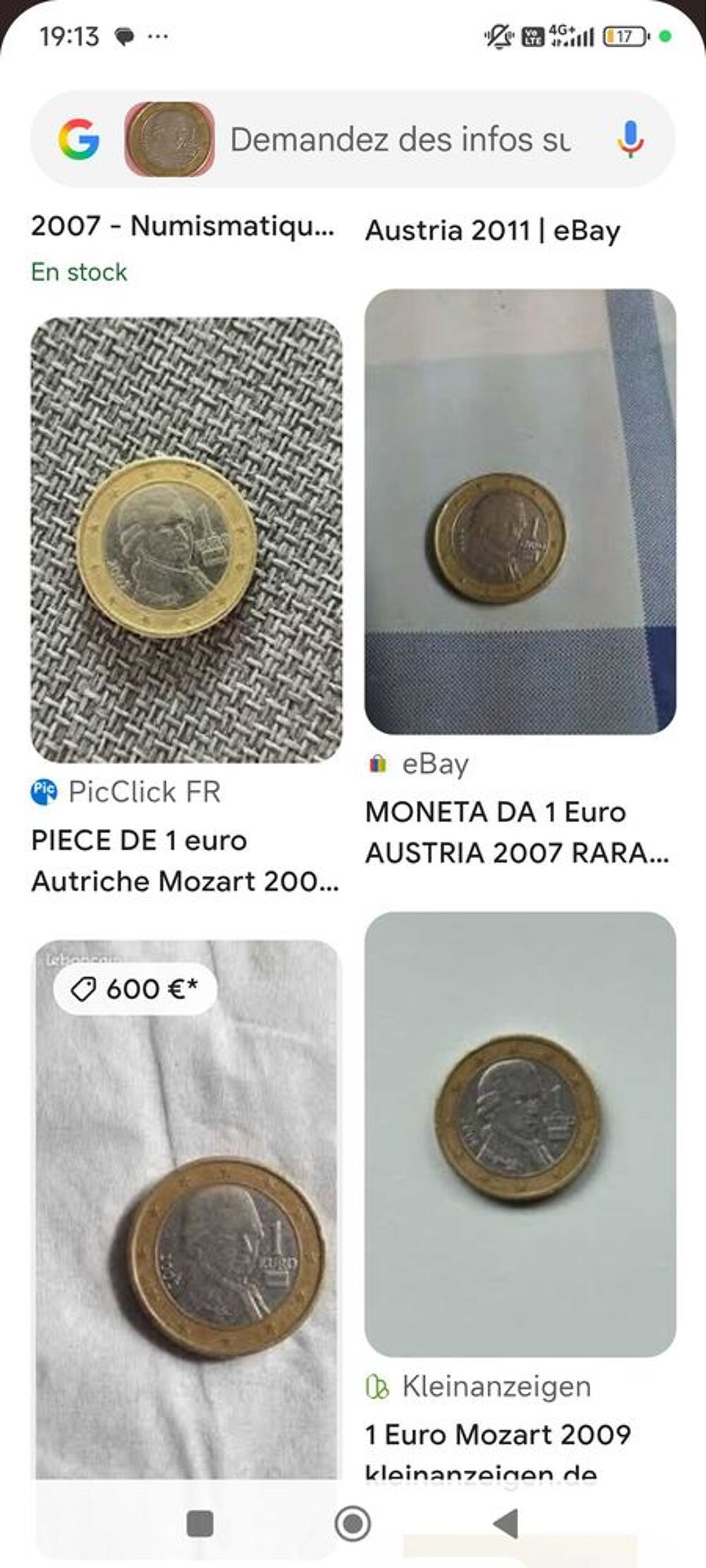 Lot de 4 pi&egrave;ce tr&egrave;s rare ( pour + d'informations regarder la description) 