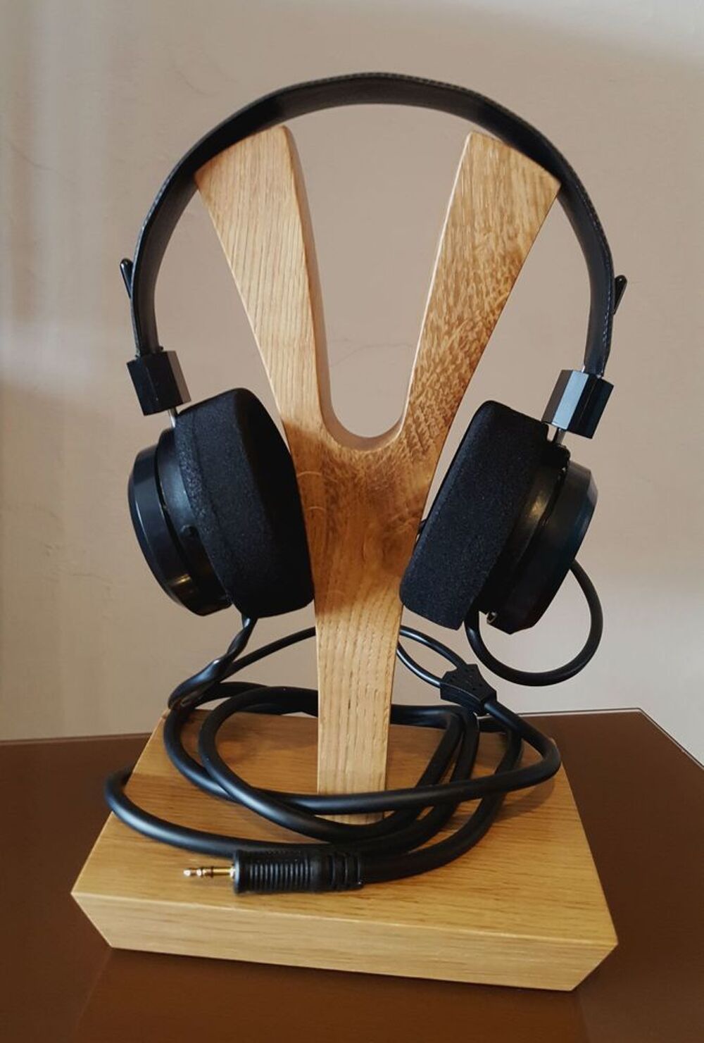 support casque hifi bois Audio et hifi