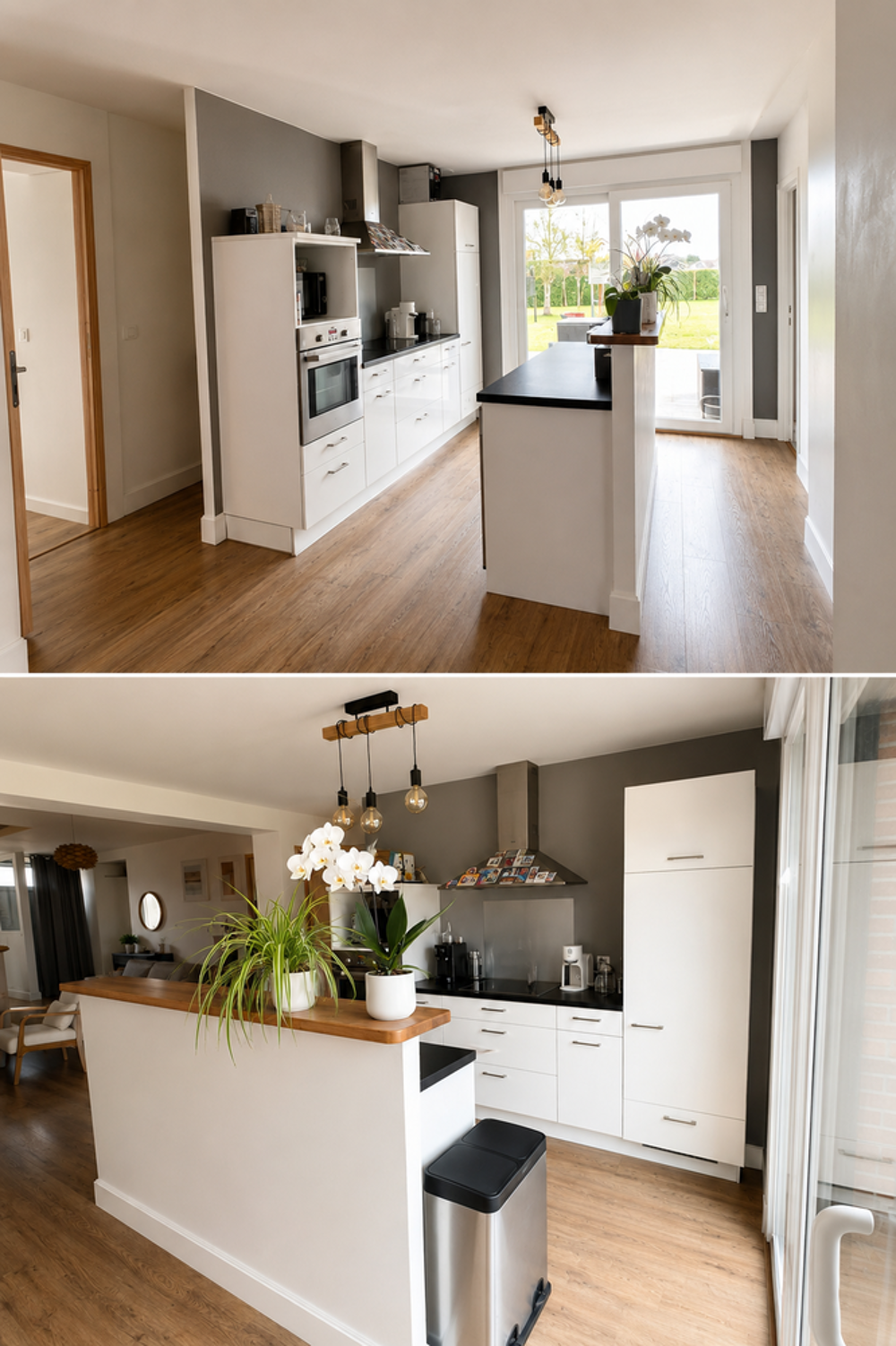 CUISINE &Eacute;QUIP&Eacute;E COMPL&Egrave;TE AVEC &Icirc;LOT CENTRAL ? &Eacute;LECTROM&Eacute;NAGER Cuisine