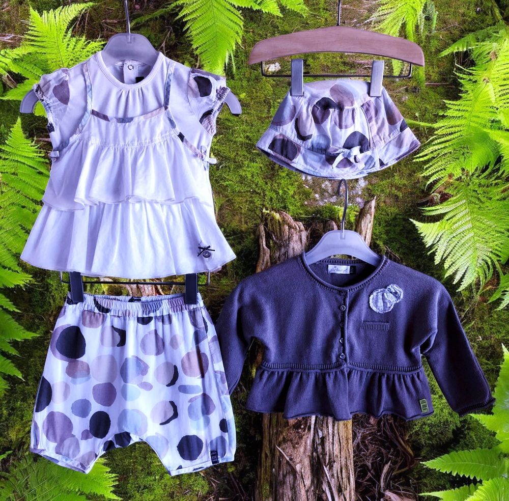JEAN BOURGET - ENSEMBLE 4/5P B&Eacute;B&Eacute; A POIS &amp; VOLANTS 6M Vtements enfants