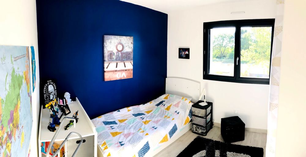 chambre gar&ccedil;on ou fille, lit et commode blanche + matelas Mobilier enfants