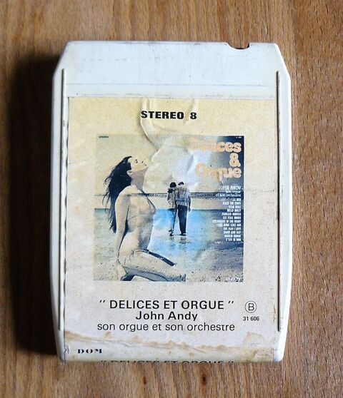 K7 8 pistes : John Andy : Délices et orgue - France - 1973 12 Argenteuil (95)