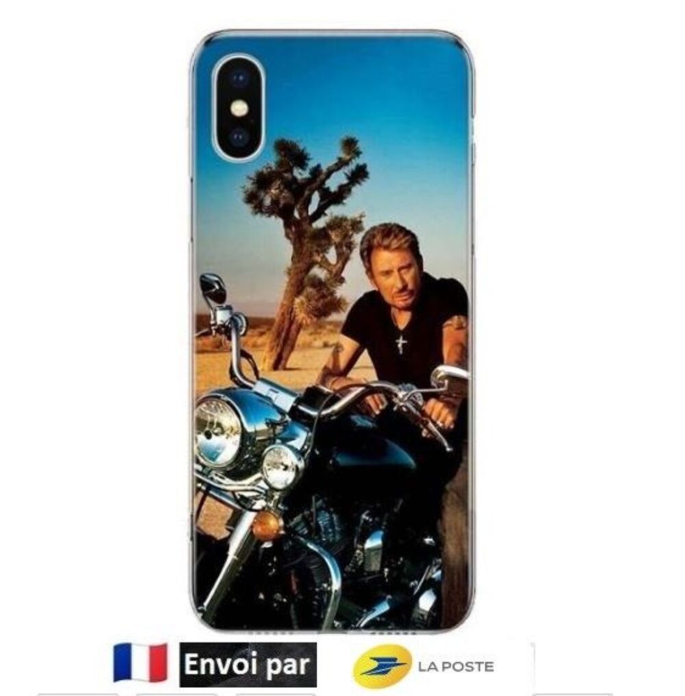Coque TPU Silicone ?le Taulier' Johnny Hallyday pour iPhone Téléphones et tablettes