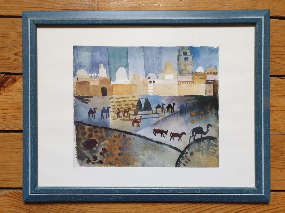 Tableau reproduction de August Macke, Kairouan, avec cadre Décoration