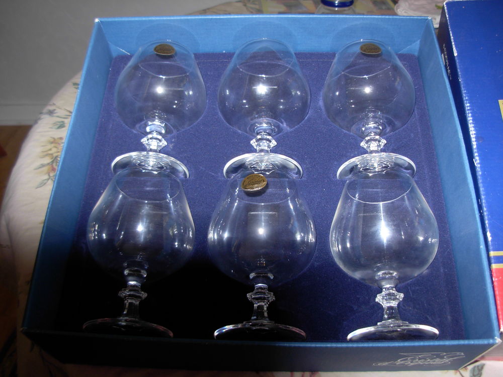 6 verres &agrave; cognac/armagnac en cristal d'Arques 25 cl neufs Electroménager