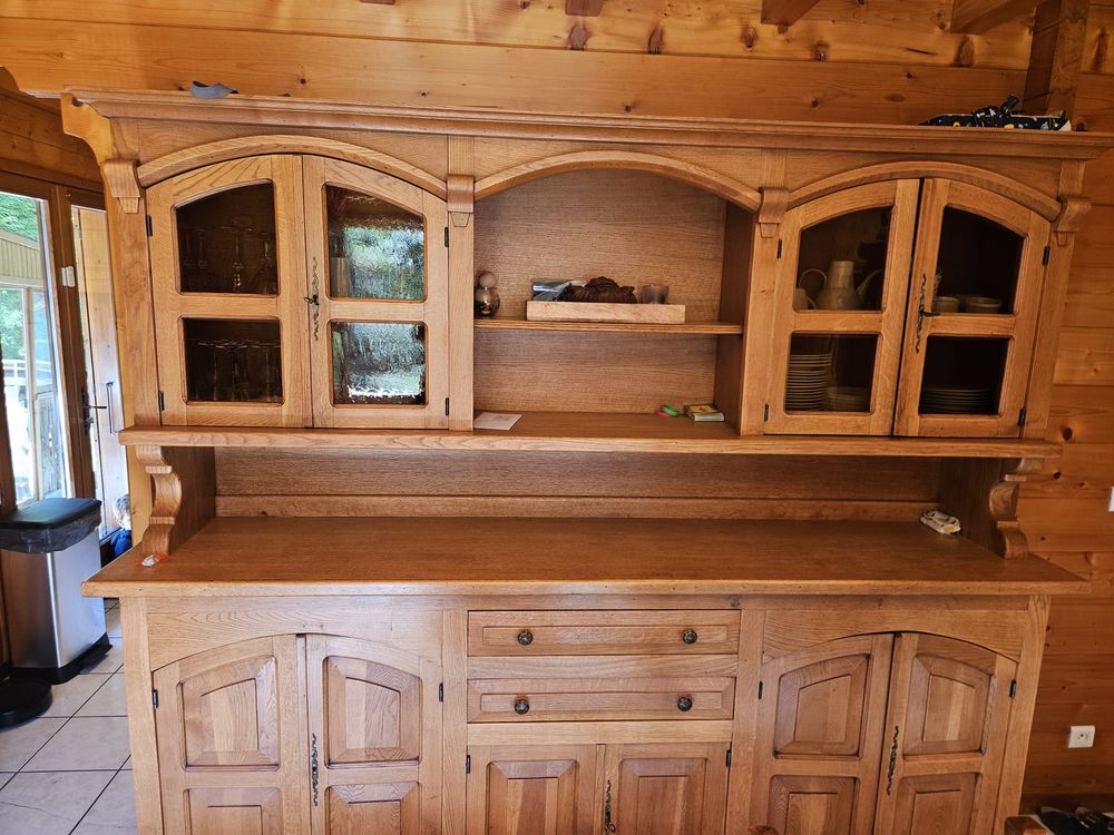 Grand buffet vaisselier en bois massif Meubles