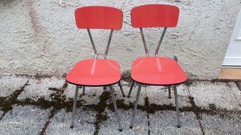 2 chaises formica pieds chromés 1963 Saint-Ismier (38)