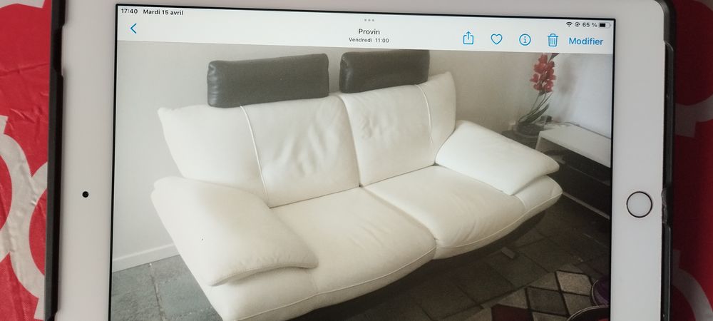 2 canap&eacute;s en cuir Meubles