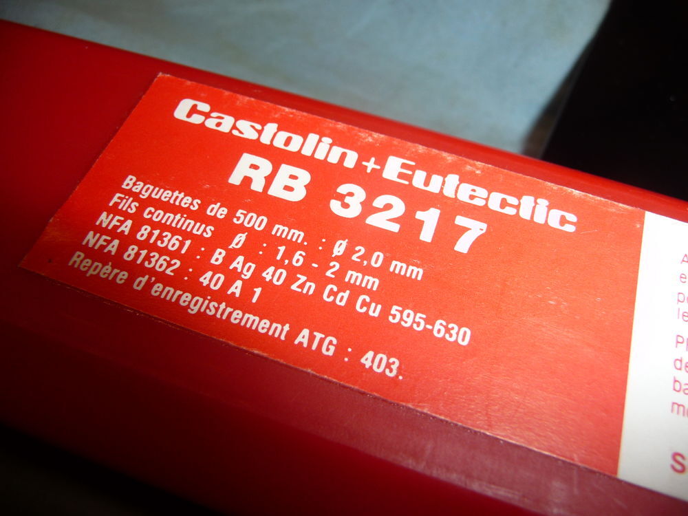 Brasure castolin + Eutectic RB 3217 Bricolage